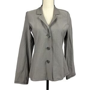 Eileen Fisher Blazer Gray Jersey Knit